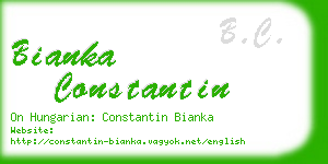 bianka constantin business card